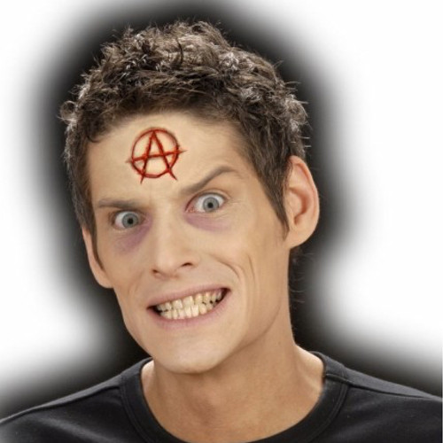 Halloween Wunden Anarchie Symbol inkl. Kleber Zombie Teufel