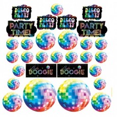 70er Disco Party Dekoset 30 Teile Partydeko Mottoparty