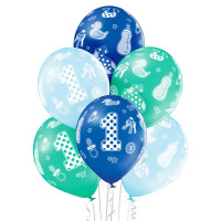 Luftballon 1. Geburtstag Blau