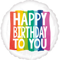 Folienballon XXL Jumbo Happy Birthday Rainbow Partydeko Ballon
