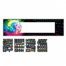 70er Disco Party Banner Personalisiert Partydeko Geburtstag