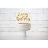 Cake Topper Happy Birthday Kuchen Deko Gold Partydeko kaufen