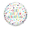 Folienballon Happy Birthday Konfetti Partydeko Geburtstag Ballon