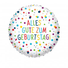 Folienballon Happy Birthday Konfetti Partydeko Geburtstag Ballon