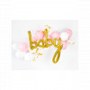 Folienballon Baby Schriftzug Gold zur Babyparty Partydeko