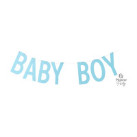Girlande Baby Boy Blau Babyparty Partydeko