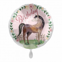 Folienballon Happy Birthday Pferd Partydeko Geburtstag