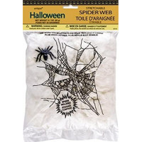 Halloween Spinnennetz 20g mit 1 Spinnen Partydeko