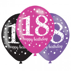 Ballon Happy Birthday Zahl 18 Partydeko Geburtstag Luftballons