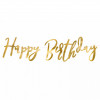 Girlande Happy Birthday Gold Partydeko Geburtstag