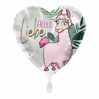 Folienballon Alles Liebe Lama Partydeko Geburtstag