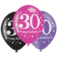 Ballon Happy Birthday Zahl 30 Partydeko Geburtstag Luftballons