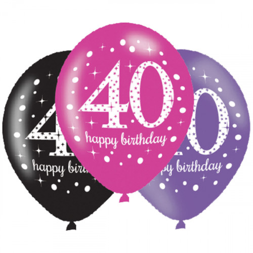 Ballon Happy Birthday Zahl 40 Partydeko Geburtstag Luftballons