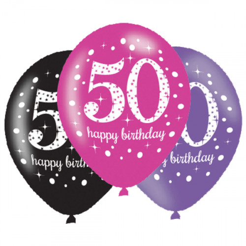 Ballon Happy Birthday Zahl 50 Partydeko Geburtstag Luftballons
