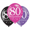 Ballon Happy Birthday Zahl 80 Partydeko Geburtstag Luftballons