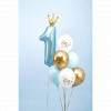 Luftballon 1. Geburtstag Blau / Gold Partydeko Kindergeburtstag