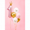 Luftballon 1. Geburtstag Rosa / Gold Partydeko Kindergeburtstag