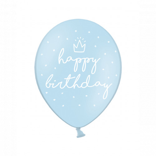 Luftballon Happy Birthday Blau Partydeko Geburtstag Ballon