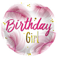 Folienballon Happy Birthday Girl Partydeko Geburtstag