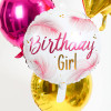 Folienballon Happy Birthday Girl Partydeko Geburtstag