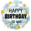 Folienballon Happy Birthday Sterne Partydeko Geburtstag