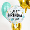 Folienballon Happy Birthday Sterne Partydeko Geburtstag