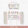 8 Pappteller Happy Birthday Sparkling Partydekoration Geburtstag Party Deko
