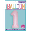 Folienballon XL Zahl 1 Rosa Partydeko Geburtstag Ballon