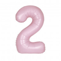 Folienballon XL Zahl 2 Rosa Partydeko Geburtstag Ballon