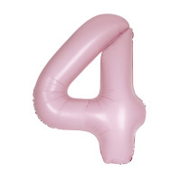 Folienballon XL Zahl 4 Rosa Partydeko Geburtstag Ballon
