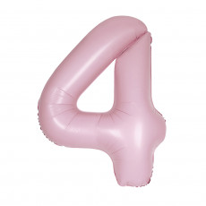 Folienballon XL Zahl 4 Rosa Partydeko Geburtstag Ballon