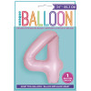 Folienballon XL Zahl 4 Rosa Partydeko Geburtstag Ballon