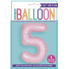 Folienballon XL Zahl 5 Rosa Partydeko Geburtstag Ballon