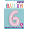 Folienballon XL Zahl 6 Rosa Partydeko Geburtstag Ballon
