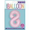 Folienballon XL Zahl 8 Rosa Partydeko Geburtstag Ballon
