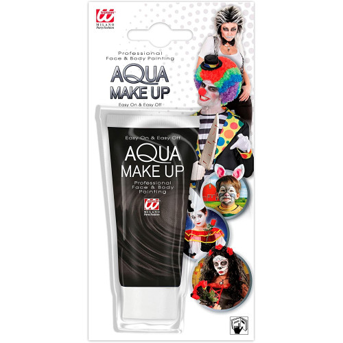 Aqua Make Up Schwarz Halloween Fasching Karneval Schminke