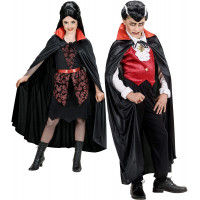 Halloween Kinder Kostüm Vampir Umhang Schwarz