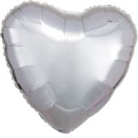 Folienballon Herz Silber Art.10576 Partydeko Ballon Valentinstag Hochzeit