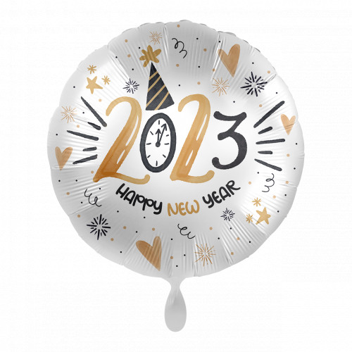 Foienballon Happy New Year 2023 Partydeko Ballon