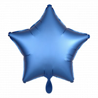 Folienballon Stern Satin Azure Blau Partydeko Ballon Geburtstag