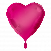 Folienballon Herz Pink Fuchsia Partydeko Ballon Valentinstag Hochzeit