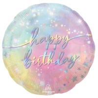 Folienballon Happy Birthday Partydeko Ballon Geburtstag Blumen