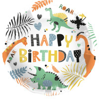 Folienballon Happy Birthday Dino Roars Partydeko Ballon Geburtstag