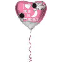 Folienballon I Love You to the Moon Partydeko Ballon Valentinstag