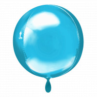 Folienballon Orbz Rund Hellblau Partydeko Kugelballon