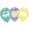 Regenbogen Luftballons 6 Stück Partydeko Wolke Kindergeburtstag