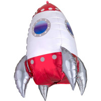 Folienballon Rakete / Raumschiff Partydeko Kindergeburtstag