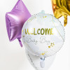 Folienballon Welcome Baby Boy Partydeko Geburt Babyparty
