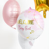 Folienballon Welcome Baby Girl Partydeko Geburt