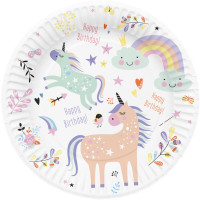 Einhorn Teller Partydeko Geburtstag Kindergeburtstag Unicorn
